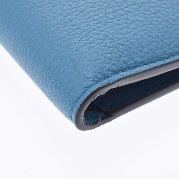 Gucci Logo Wallet Blue Leather Bifold - Picture 4 of 12